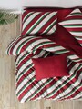 Lenjerie de pat dubla, L'essentiel Maison, Merry, Bumbac Ranforce, Verde / Roșu / Alb