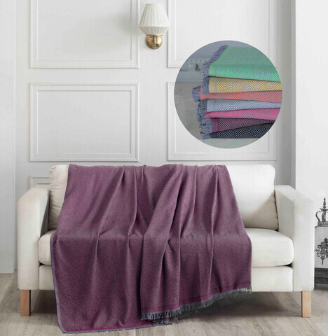 Cuvertura de pat, L'essentiel Maison, Elite, 65% bumbac/35% poliester, Rosu claret