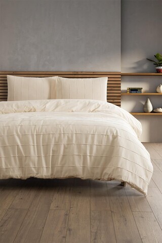 Lenjerie de pat dubla, L'essentiel Maison, Sedef, Bumbac, Natural