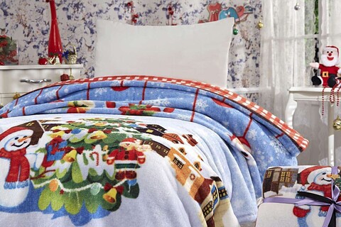 Patura Single, L'essentiel Maison, Amour, Poliester, Roșu / Alb / Albastru / Verde