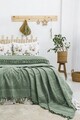 Set cuvertura pique dubla, L'essentiel Maison, Viola, Bumbac, Verde
