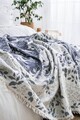 Set cuvertura de pat dubla 3 piese, L'essentiel Maison, Amore, Bumbac , Albastru navy