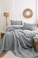 Set cuvertura de pat dubla 3 piese, L'essentiel Maison, Bambi, Bumbac, Antracit