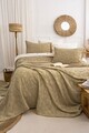 Set cuvertura de pat dubla 3 piese, L'essentiel Maison, Bambi, Bumbac, Kaki