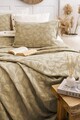 Set cuvertura de pat dubla 3 piese, L'essentiel Maison, Bambi, Bumbac, Kaki