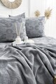Set cuvertura de pat dubla 3 piese, L'essentiel Maison, Italo, Bumbac, Antracit