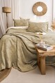 Set cuvertura de pat dubla 3 piese, L'essentiel Maison, Italo, Bumbac, Kaki
