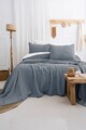 Set cuvertura de pat dubla 3 piese, L'essentiel Maison, Janna, Bumbac, Albastru