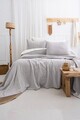 Set cuvertura de pat dubla 3 piese, L'essentiel Maison, Janna, Bumbac, Gri deschis