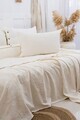 Set cuvertura de pat dubla 3 piese, L'essentiel Maison, Julia, Bumbac, Crem