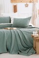 Set cuvertura de pat dubla 3 piese, L'essentiel Maison, Julia, Bumbac, Verde