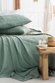 Set cuvertura de pat dubla 3 piese, L'essentiel Maison, Julia, Bumbac, Verde