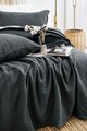 Set cuvertura de pat dubla 3 piese, L'essentiel Maison, Silvia, Bumbac, Antracit