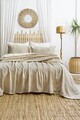 Set cuvertura de pat dubla 3 piese, L'essentiel Maison, Silvia, Bumbac, Bej