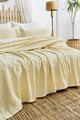 Set cuvertura de pat dubla 3 piese, L'essentiel Maison, Silvia, Bumbac, Unt galben