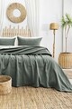 Set cuvertura de pat dubla 3 piese, L'essentiel Maison, Silvia, Bumbac, Verde