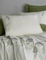 Lenjerie de pat dubla, L'essentiel Maison, Botanic, Bumbac, Verde