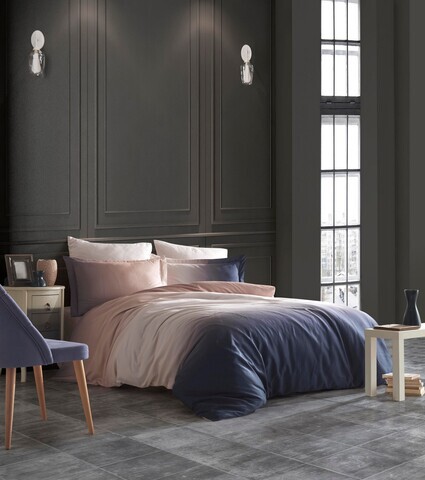 Lenjerie de pat dubla, L'essentiel Maison, Aurora, Bumbac Satinat, Multicolor