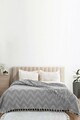 Cuvertura matlasata dubla, L'essentiel Maison, Naomi, Bumbac reciclat, Gri deschis