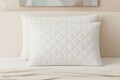 Protectie de perna (2 bucati), L'essentiel Maison, Quilted Lunessa, Bumbac, Alb