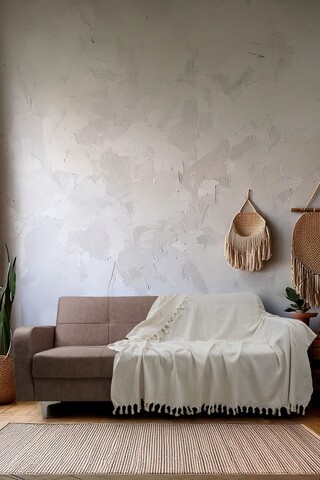 Cuvertura de pat, L'essentiel Maison, Ayla, Bumbac;Poliester, Ecru