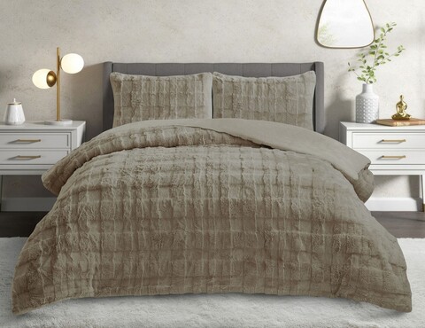 Set pilota si perna, L'essentiel Maison, Rabbit, Poliester, Cappuccino