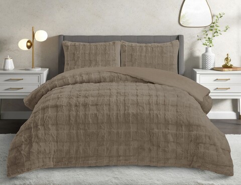 Set pilota dublu si perna, L'essentiel Maison, Rabbit, Poliester, Piatra