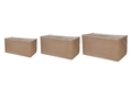 Set 3 cutii depozitare, L'essentiel Maison, Quin Set, Poliester, Maro