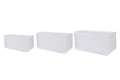 Set 3 cutii depozitare, L'essentiel Maison, Quin Set, Poliester, Alb