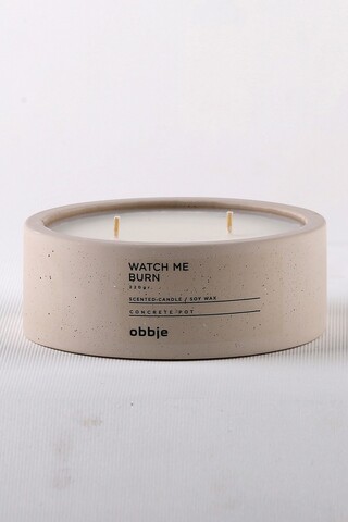 Lumanare, Watch Me Burn Flat, Beton, Bej
