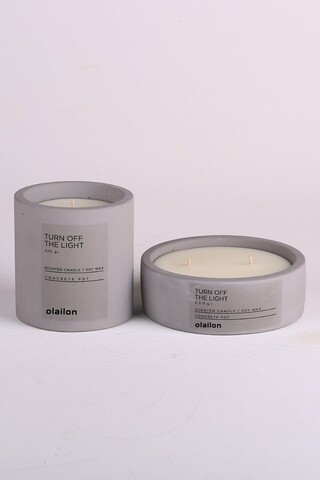 Set de lumanari, Turn Off The Light, Beton, Gri