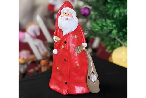 Decoratiune, CY0671, 9x9x20 cm, Poliester, Rosu