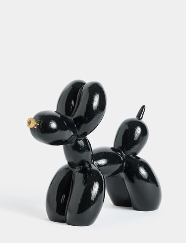 Decoratiune, Dog, 8x17x20 cm, Poliester, Negru