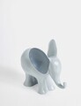 Decoratiune, Elephant, 11x23x26 cm, Poliester, Gri