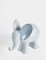 Decoratiune, Elephant, 11x23x26 cm, Poliester, Gri