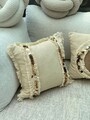Husa de perna, KET008, 43x43 cm, Amestec bumbac, Bej