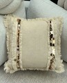 Husa de perna, KET008, 43x43 cm, Amestec bumbac, Bej