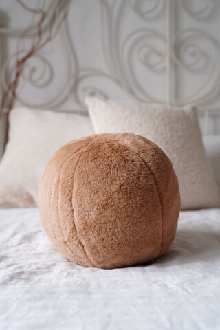 Perna, Pelus Top, 25x25x25 cm, 75% RECYCLED POLYESTER/25% POLYESTER, Maro deschis