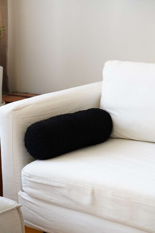 Perna, Teddy Roller, 50x14x14 cm, 75% RECYCLED POLYESTER/25% POLYESTER, Negru