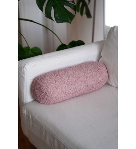 Perna, Teddy Roller, 50x14x14 cm, 75% RECYCLED POLYESTER/25% POLYESTER, Roz
