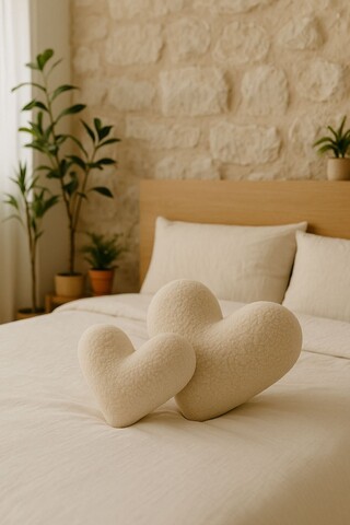 Perna, Teddy Kalp Big, 42x45x12 cm, Poliester, Bej deschis