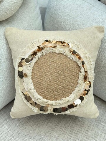 Husa de perna, KET010, 43x43 cm, Amestec bumbac, Bej
