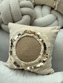 Husa de perna, KET010, 43x43 cm, Amestec bumbac, Bej