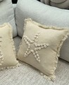 Husa de perna, DEN006, 43x43 cm, 50% BUMBAC/50% SCOICI DE MARE, Bej