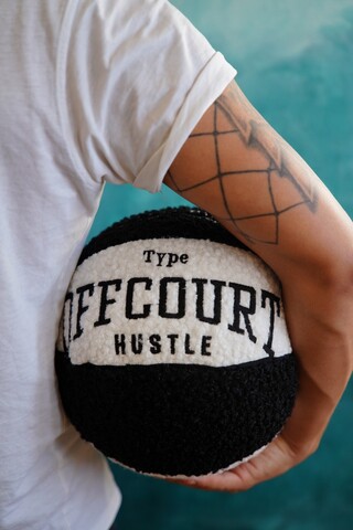 Husa de perna, Basketball, 25x25x25 cm, 75% RECYCLED POLYESTER/25% POLYESTER, Alb/Negru