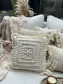 Husa de perna, Den002, 43x43 cm, 30% BUMBAC/70% SCOICI DE MARE, Bej