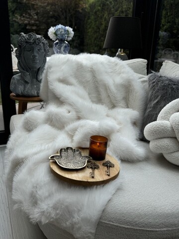 Sofa Shawl, Lolita, 150x100 cm, Poliester, Alb