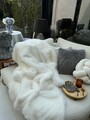 Sofa Shawl, Lolita, 150x100 cm, Poliester, Alb