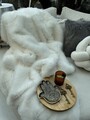 Sofa Shawl, Lolita, 200x75 cm, Poliester, Alb