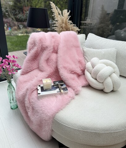 Sofa Shawl, Lolita, 200x150 cm, Poliester, Roz